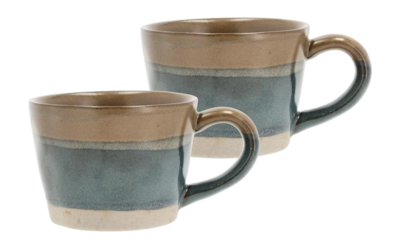 Mok Villa Collection Evig Blue Brown 0,35 L (Set van 2)