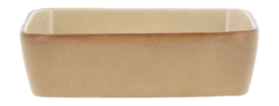Plat et Saladier Bitz Rectangular Wood Sand 19 x 14 cm (2 Pièces)