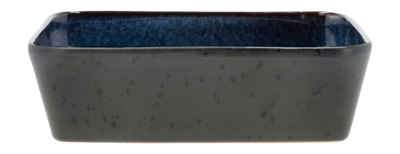 Plat et Saladier Bitz Gastro Rectangular Black Blue 28 x 21 cm (2 Pièces)