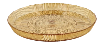 Plat de Service Bitz Kusintha Rond Ambre 30 cm (6 Pièces)