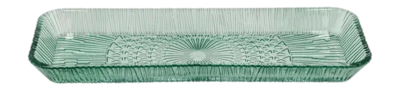 Plat de Service Bitz Kusintha Rectangular Green 38 x 14 cm (6 Pièces)