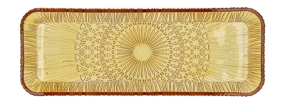 Plat de Service Bitz Kusintha Rectangular Ambre 38 x 14 cm (6 Pièces)