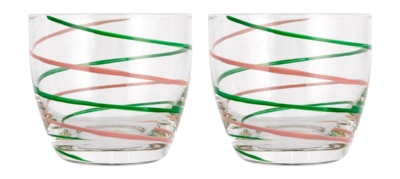 Verre à Eau Villa Collection Styles Green Rose 20 cl (Lot de 2)