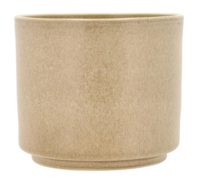 Bloempot Villa Collection Leer Cream 17 x 15 cm