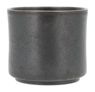 Bloempot Villa Collection Leer Black Metallic 15 x 13 cm