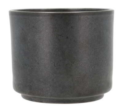 Bloempot Villa Collection Leer Black Metallic 17 x 15 cm