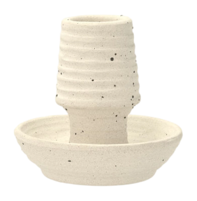 Kaarshouder Villa Collection Elv Offwhite 8,5 x 8 cm