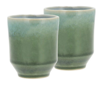 Mug Villa Collection Styles Green Blue 0.18 L (Set of 2)