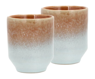 Mug Villa Collection Styles Blue Amber 0.18 L (Set of 2)