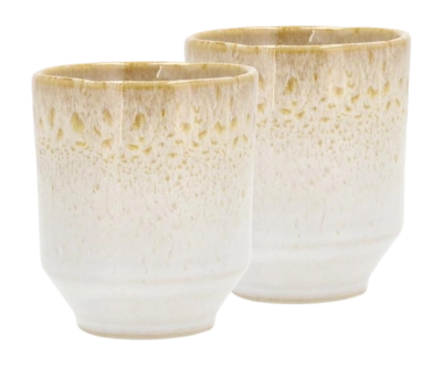 Mug Villa Collection Styles Cream Sand 0.18 L (Set of 2)