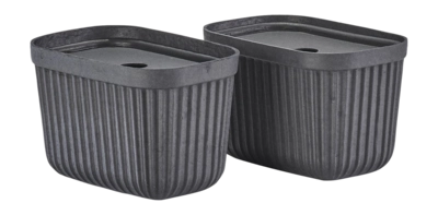 Storage Container Zone Denmark Pulp Black 23 x 15 cm (2-piece) '25