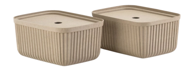 Opbergbox Zone Denmark Pulp Natural Brown 32 x 23 cm (2-delig)