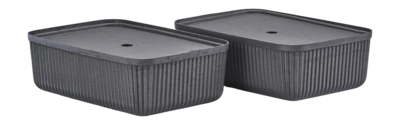 Storage Container Zone Denmark Pulp Black 48 x 32 cm (2-piece) '25