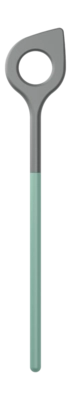 Cucchiaio da cucina con punta e foro Rosti Optima 31 cm, Verde Nordico