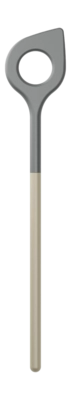 Pollepel Rosti Optima With Hole Humus Nylon 31 cm