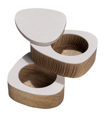 Ensemble Sel et Poivre Lind DNA Curve Salt & Pepper Nupo Oyster White (Ensemble de 2)