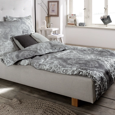 Bettwäsche Ibena Zeitgeist Barock Grau Mako-Satin