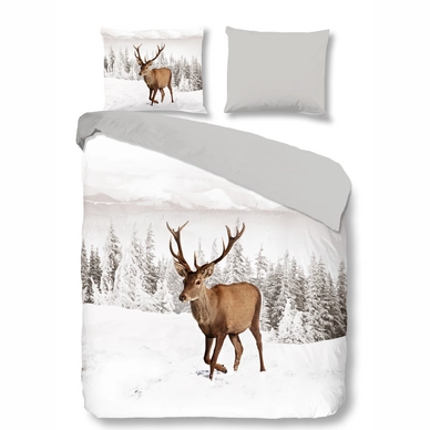 Dekbedovertrek Good Morning Deer Grijs Flanel
