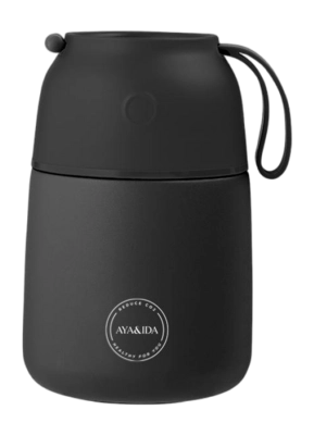 Lunchbox AYA&IDA Foodie Matte Black 500 ml