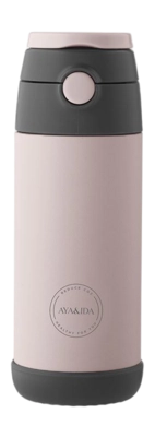 Thermosflasche AYA&IDA Drinking Bottle Kids Straw Soft Rose 350 ml