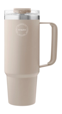 Thermobecher AYA&IDA Thermocup with Straw Cream Beige 885 ml