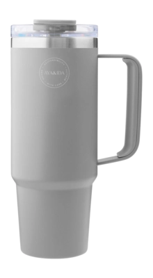 Thermobecher AYA&IDA Thermobecher with Straw Light Grey 885 ml