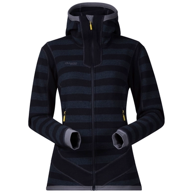 Gilet Bergans Women Hollvin Wool Dark Navy NightBlue Striped