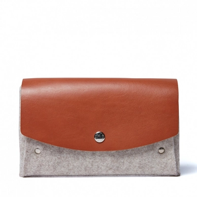 Clutch Castelijn & Beerens Renee Lily Vilt Lichtbruin