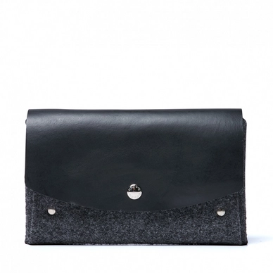 Clutch Castelijn & Beerens Renee Lily Vilt Zwart