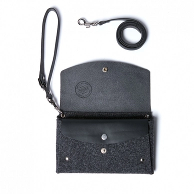 Clutch Castelijn & Beerens Renee Lily Vilt Zwart