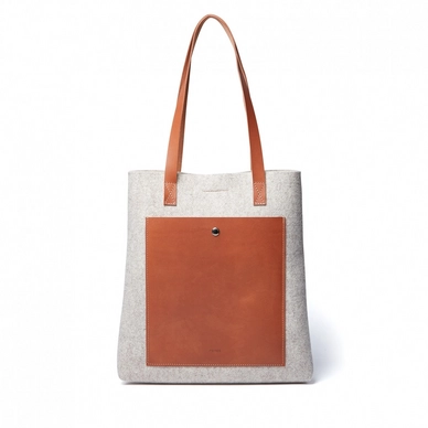 Draagtas Castelijn & Beerens Renee Babette Shopper Vilt Lichtbruin