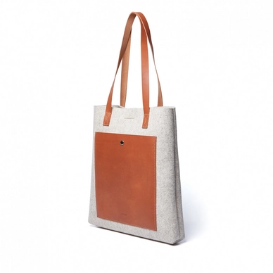 Draagtas Castelijn & Beerens Renee Babette Shopper Vilt Lichtbruin