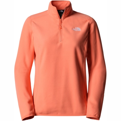 Pull The North Face Women 100 Glacier 1/4 Zip Coral Sunrise