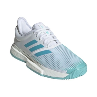 Tennisschuh Adidas Solecourt Boost X Parley Ftw White Blue Damen Tennisplanet