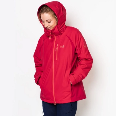 Winterjas Jack Wolfskin Women Cascade Pass 3in1 True Red