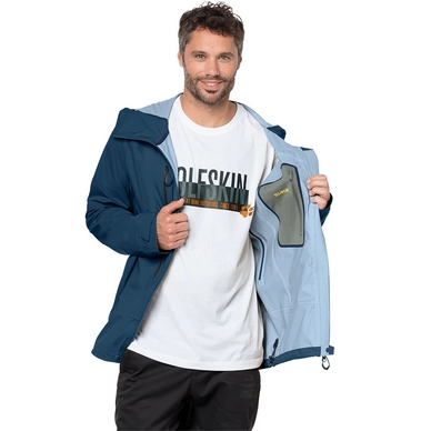 Jas Jack Wolfskin Men Exolight Mountain Poseidon Blue