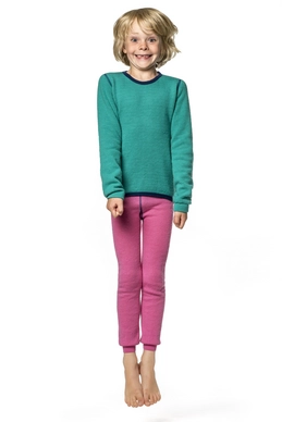 Ondershirt Woolpower Kids Crewneck 200 Light Green
