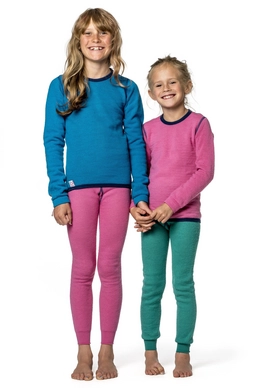 Ondershirt Woolpower Kids Crewneck 200 Light Blue