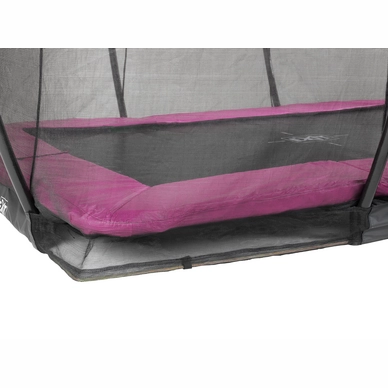 Trampoline EXIT Toys Silhouette Ground Rectangular 305 x 214 Pink Safetynet