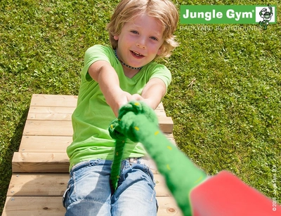 Speelset Jungle Gym Jungle Cabin + Bridge Rood
