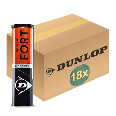 Balles de Tennis Dunlop Fort Clay Court 4-Tin (Boîte de 18x4) 2020
