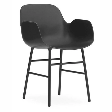 Chaise Normann Copenhagen Form Armchair Steel Black