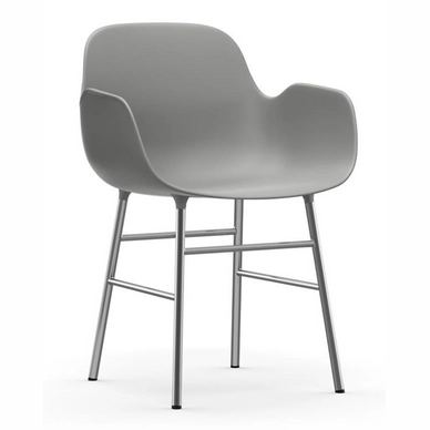 Stoel Normann Copenhagen Form Armchair Chrome Grey