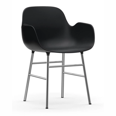 Stoel Normann Copenhagen Form Armchair Chrome Black