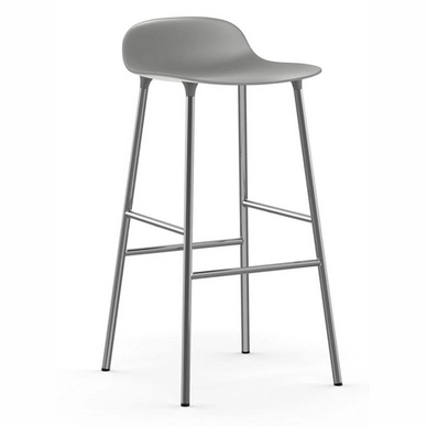 Barstoel Normann Copenhagen Form Chrome 75 cm Grey