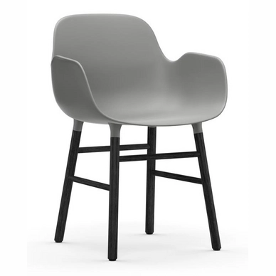 Stoel Normann Copenhagen Form Armchair Black Oak Grey