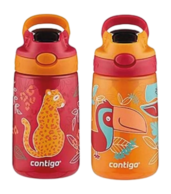 Drinkbeker Contigo Cleanable Kids Cheetah Parrot 420 ml (Set van 2)