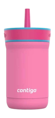 Thermosbecher Contigo Leighton mit Strohhalm Kinder Bubblegum Pink 420 ml