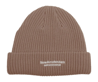 Beanie New Amsterdam Surf Association Men Logo Beige