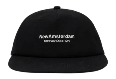 Cap New Amsterdam Surf Association Name Unisex Black Denim
